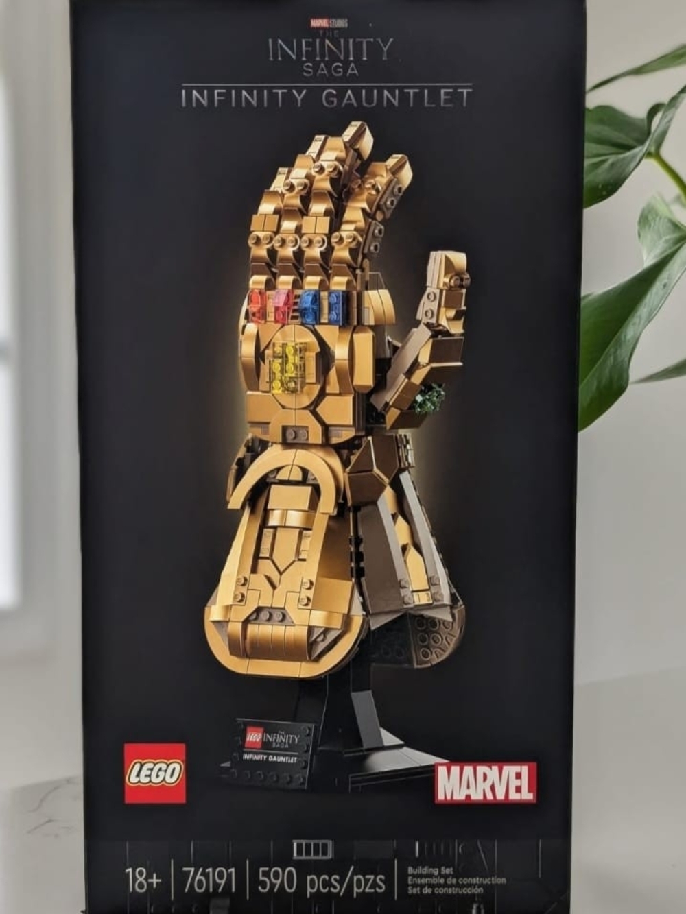 Lego Gold Infinity Gauntlet with Colored Stones